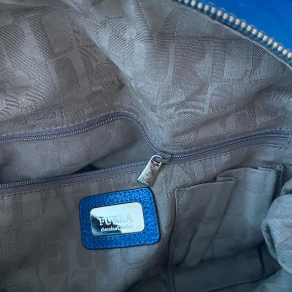 Furla teal leather satchel purse - Picture 9 of 12